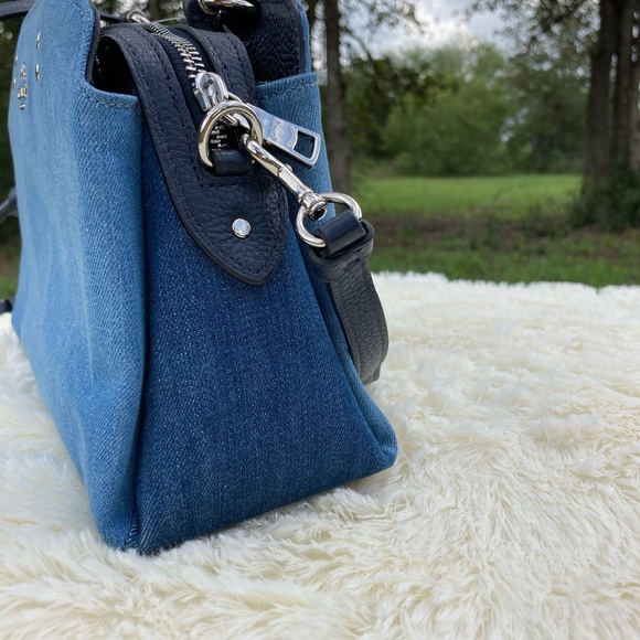 Coach Denim Mini Lillie Carryall NWT - Picture 5 of 10